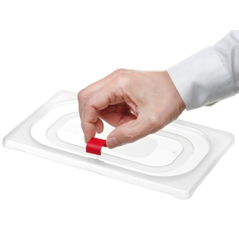 Klipsy do pojemników do żywności HACCP 12 szt. - czerwone