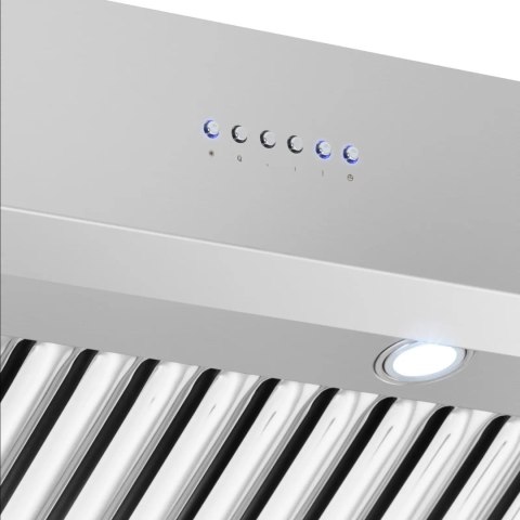 Okap pochłaniacz gastronomiczny z silnikiem oświetleniem STAL 140 cm 1500m3/h 250 W