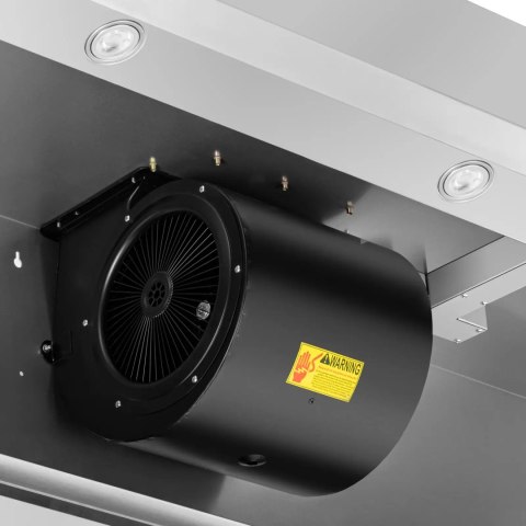 Okap pochłaniacz gastronomiczny z silnikiem oświetleniem STAL 140 cm 1500m3/h 250 W