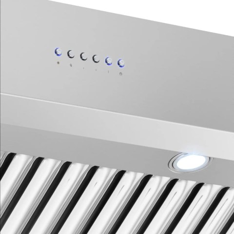 Okap pochłaniacz gastronomiczny z silnikiem oświetleniem STAL 200 cm 1500m3/h 255 W