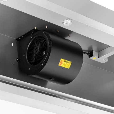 Okap pochłaniacz gastronomiczny z silnikiem oświetleniem STAL 200 cm 1500m3/h 255 W