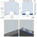 Osłona ochronna oddzielająca z plexi do recepcji na ladę 850 x 700 mm