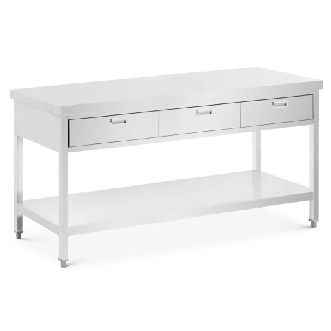 Stół blat roboczy gastronomiczny 3 szuflady półka STAL 180 x 60 cm