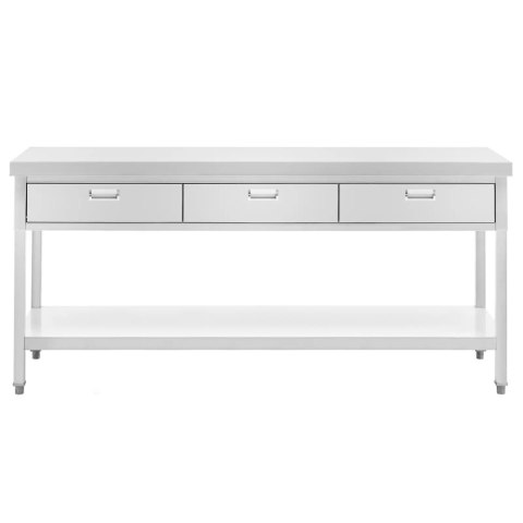 Stół blat roboczy gastronomiczny 3 szuflady półka STAL 180 x 60 cm