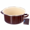 Garnek emaliowany indukcja na indukcję gaz BROWN duży 26 cm 5L ORION 113330