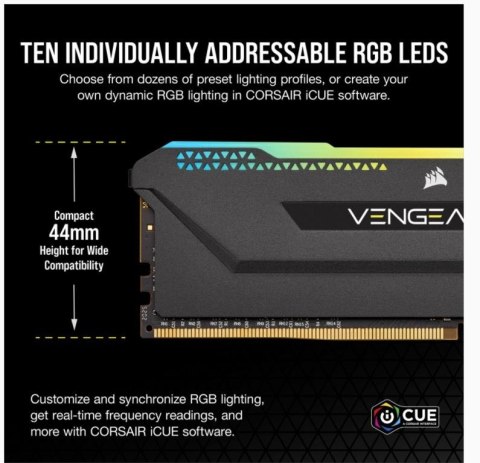 Pamięć DDR4 Vengeance RGB PRO SL 16GB/3200 (2*8GB) czarna C16