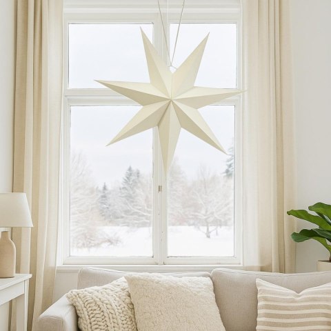 GWIAZDA DEKORACYJNA WISZĄCA PAPIEROWA 75CM BIAŁA