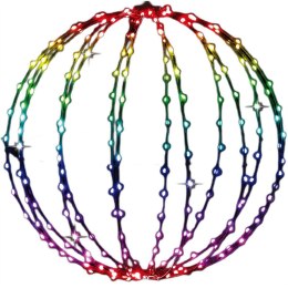KULA DEKORACYJNA WISZĄCA 224LED RGB 50CM