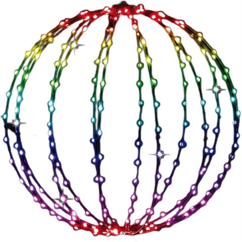 KULA DEKORACYJNA WISZĄCA 224LED RGB 50CM