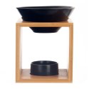 Kominek zapachowy bambusowy porcelanowy czarny BLACK 12x11x14cm ORION 822254