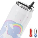Kubek termiczny PUSZKA ze słomką ustnikiem do szkoły UNICORN 500 ml ORION 124824