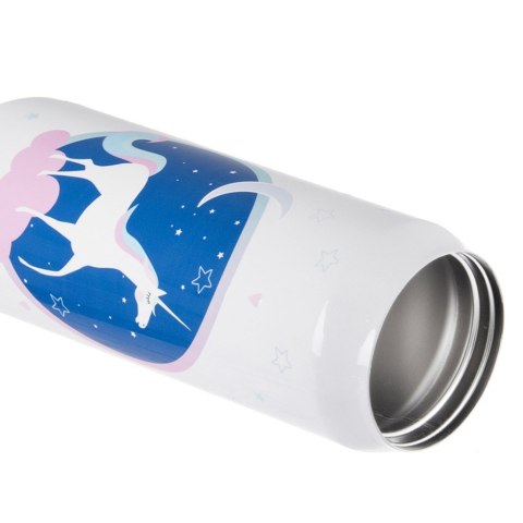 Kubek termiczny PUSZKA ze słomką ustnikiem do szkoły UNICORN 500 ml ORION 124824