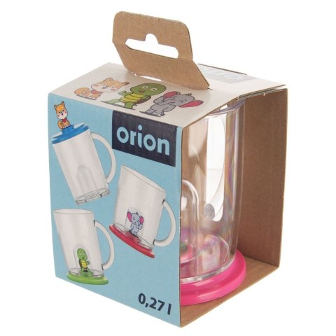 Kubek z pokrywką figurką dla dziecka dzieci słoń 240 ml ORION 129457