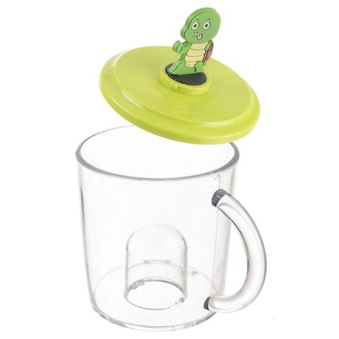 Kubek z pokrywką figurką dla dziecka dzieci żółw 240 ml ORION 129458
