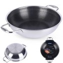 Patelnia głęboka wok stalowa nieprzywierająca NON-STICK indukcja COOKCELL 28 cm ORION 112991