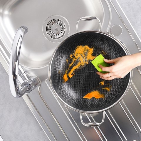 Patelnia głęboka wok stalowa nieprzywierająca NON-STICK indukcja COOKCELL 28 cm ORION 112991