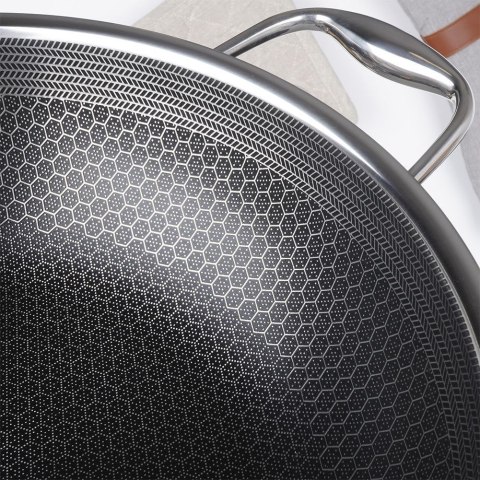 Patelnia głęboka wok stalowa nieprzywierająca NON-STICK indukcja COOKCELL 28 cm ORION 112991