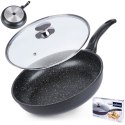 Patelnia granitowa nieprzywierająca indukcja NON-STICK z pokrywką GRANDE 28 cm ORION 112990