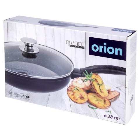 Patelnia granitowa nieprzywierająca indukcja NON-STICK z pokrywką GRANDE 28 cm ORION 112990