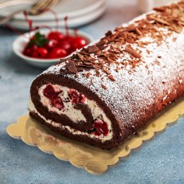 Podkład pod tort ciasto złoty prostokątny 33x12 cm gruby sztywny ORION 871415