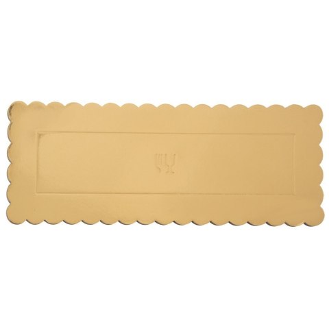 Podkład pod tort ciasto złoty prostokątny 33x12 cm gruby sztywny ORION 871415