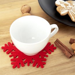 Podstawki podkładki pod kubek kubki filcowe czerwone 13.5cm 6 sztuk ORION 710829