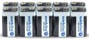 Baterie EVERACTIVE Alkaliczna PP3 (9V, 6LR61, 6F22, 6R61) 650mAh 10 szt. EV6LR61PRO-10PAK