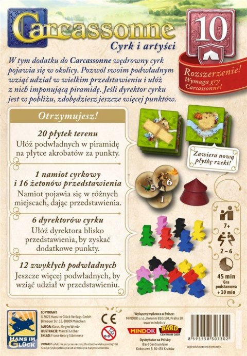 Gra Carcassonne 3 edycja 10. Cyrk i Artyści