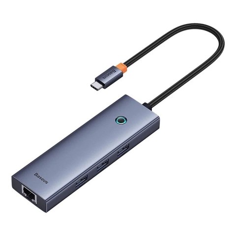 Hub 6w1 Baseus UltraJoy USB-C do HDMI4K@30Hz+3xUSB 3.0+PD+RJ45 (szary)