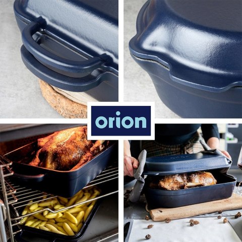 Brytfanna gęsiarka do piekarnika żeliwna emaliowana 2w1 LITINA 4 / 2L ORION 127038