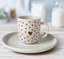 Czerwone Serduszka Filiżanka Porcelanowa w Ozdobnym Pudełku 90 ml