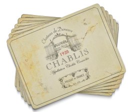 Francuskie Wina Podkładki średnie 6 szt.