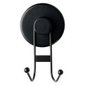 Haczyk wieszak ścienny na ubrania ręczniki metalowy czarny na przyssawkę podwójny BATHROOM SOLUTIONS 567013