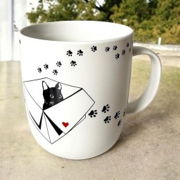 Kocie Łapy Kubek Porcelanowy w Ozdobnym Pudełku, 400 ml