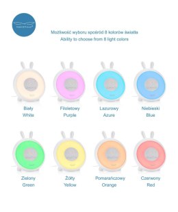 Królik Lampka Budząca Światłem Biała