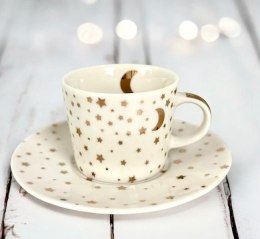 Księżyc, gwiazdki Filiżanka Porcelanowa espresso w ozdobnym pudełku 100 ml