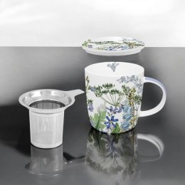 Kwiaty Polne Kubek z Pokrywką i Sitkiem, 350 ml