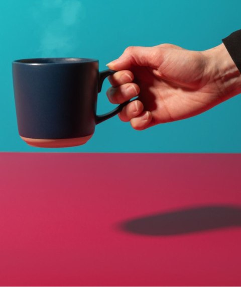 La Cafetière Kubek Ceramiczny Granatowy 350 ml