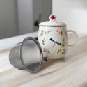 Magiczny Ogród Ważka - Kubek Porcelanowy z Pokrywka i Zaparzaczem w Ozdobnym Pudełku 450 ml