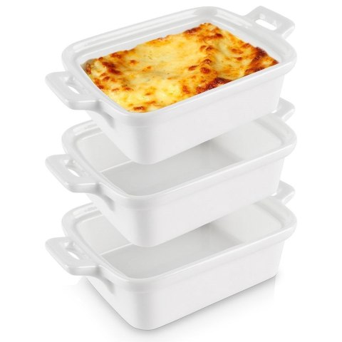 Miseczki do zapiekania kokilki porcelanowe do sosów piekarnika białe 160ml 3-ele EXCELLENT HOUSEWARE 259234-PR