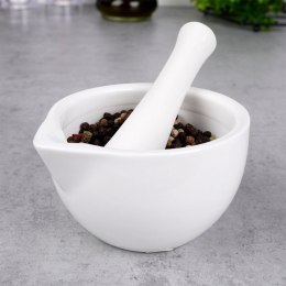 Moździerz kuchenny do przypraw leków ucierania ziół porcelanowy biały EXCELLENT HOUSEWARE 259319