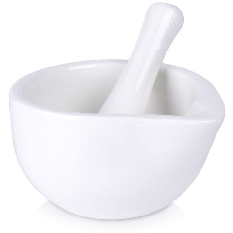 Moździerz kuchenny do przypraw leków ucierania ziół porcelanowy biały EXCELLENT HOUSEWARE 259319