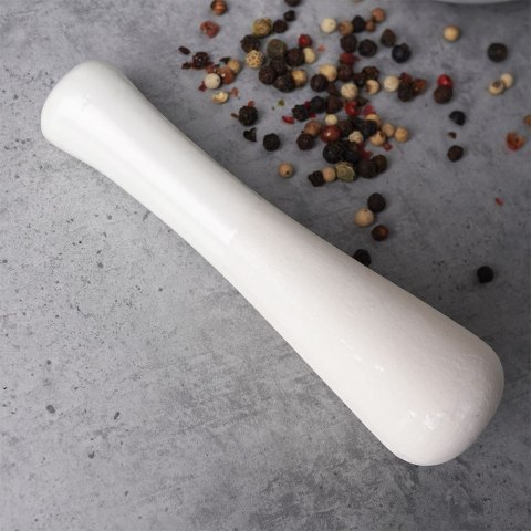 Moździerz kuchenny do przypraw leków ucierania ziół porcelanowy biały EXCELLENT HOUSEWARE 259319
