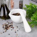 Moździerz kuchenny do przypraw leków ucierania ziół porcelanowy biały EXCELLENT HOUSEWARE 259319