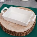 Naczynie żaroodporne porcelanowe białe prostokątne małe 20x10x4cm 300ml HIT 259200
