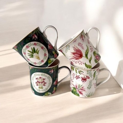 Ogród Botaniczny - Zestaw Kubków Porcelanowych w Ozdobnym Pudełku 300 ml