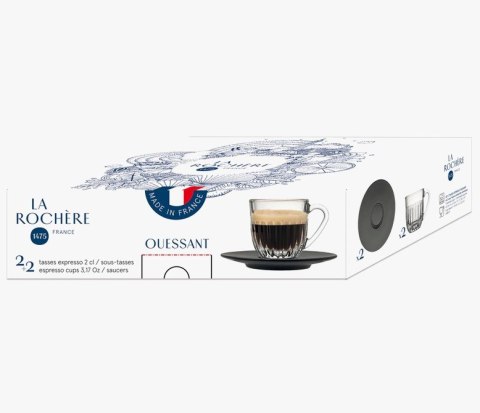 Ouessant Filiżanki do Espresso ze Spodkami 90 ml