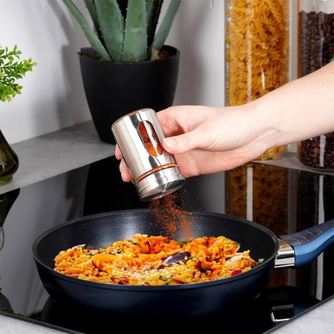 Pojemnik na przyprawy z sitkiem szklany 100ml słoik słoiczek organizer EXCELLENT HOUSEWARE 229218