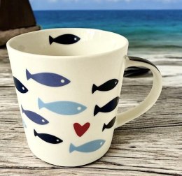 Rybki Kubek Porcelanowy w Ozdobnym Pudełku, 400 ml