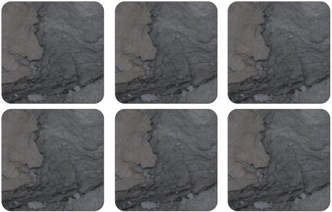 Skała Łupkowa Nocą Podkładki małe 6 szt.